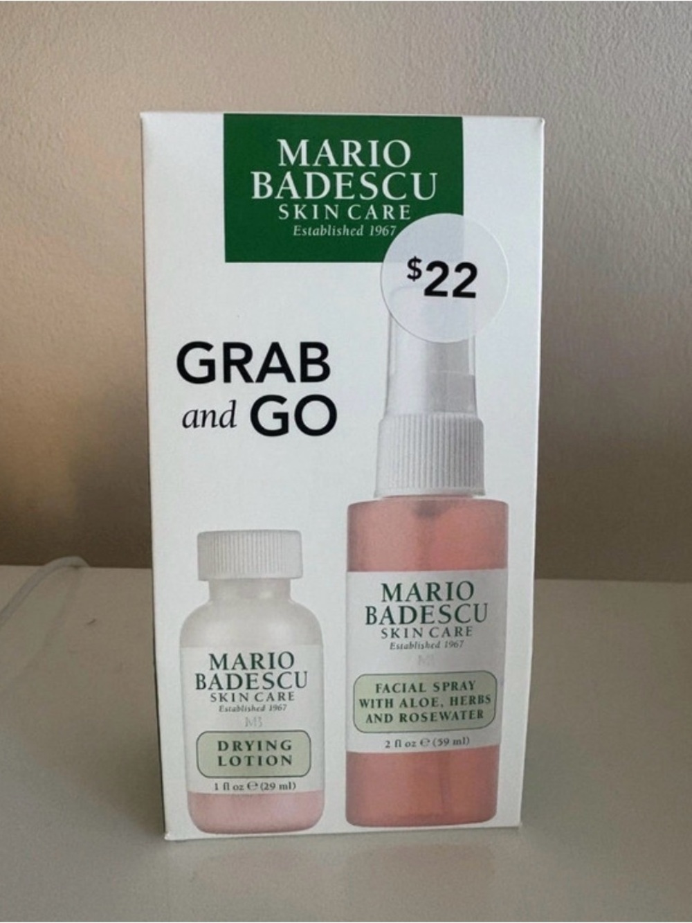 Mario Badescu Drying Lotion + FREE Rosewater Facial Spray Set